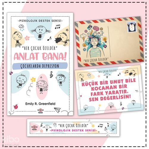 Çocuklarda Otizm Kartpostal ve Ayraç Çocuklar İçin Psikolojik Destek Serisi