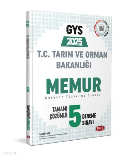 Data Yayınları 2025 GYS T C Tarım ve Orman Bakanlığı Memur 5 Deneme Sınavı