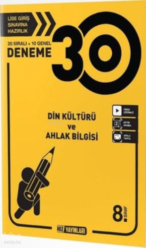 8 Sınıf Din Kültürü ve Ahlak Bilgisi 30 lu Deneme Hız Yayınları