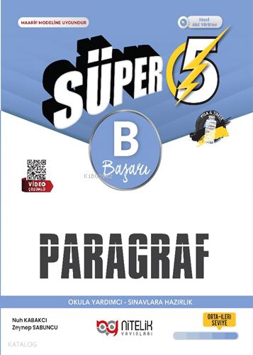 5 Sınıf Süper Paragraf B Soru Kitabı