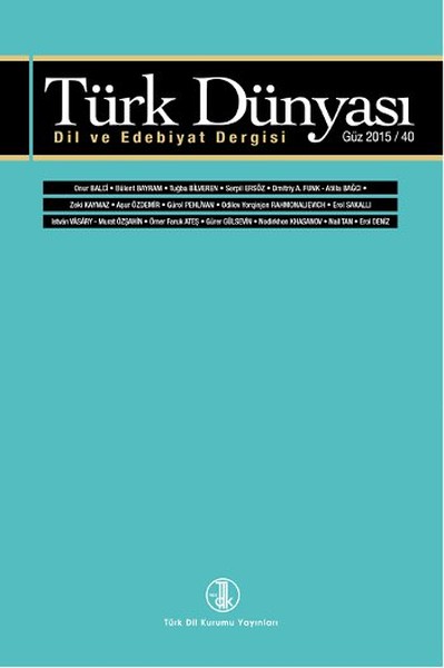 Türk Dünyası Dil ve Edebiyat Dergisi Güz 2022 54