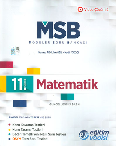 Eğitim Vadisi 11 Sınıf Biyoloji MSB Modüler Soru Bankası Komisyon 58 İndirim