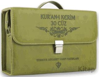 Kuranı Kerim Orta Boy 30 Cüz Yeşil Çanta Kare Kodlu