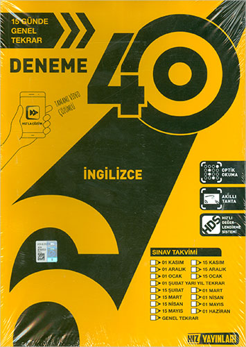 6 Sınıf 40lı İngilizce Deneme Hız Yayınları Komisyon