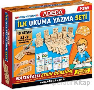 İlk Okuma Yazma Seti 13 Kitap 33 2 Parça Ahşap Materyal