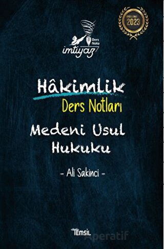 İmtiyaz Adli İdari Hakimlik Medeni Usul Hukuku Soru Bankası