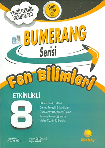 8 Sınıf Fen Bilimleri Etkinlikli Bumerang Serisi Günay Yayınları Komisyon 9 İndirim