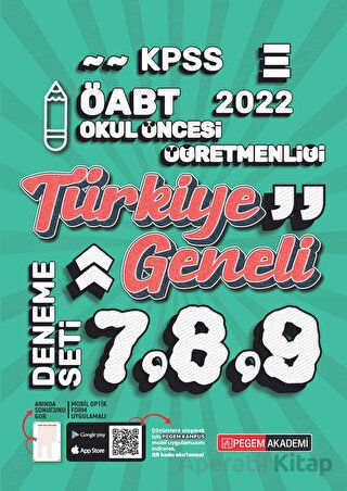 2022 KPSS ÖABT Okul Öncesi 7 8 9 Türkiye Geneli 3lü Deneme Kolektif