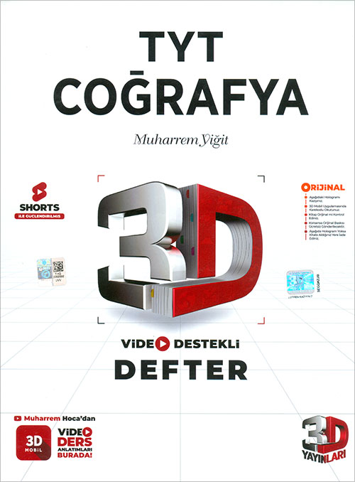 AYT 3D Coğrafya Video Destekli Defter