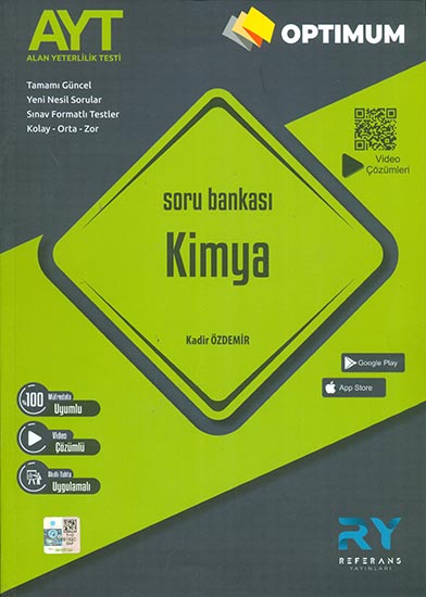 Referans Optimum AYT Kimya Soru Bankası Video Çözümlü 2021