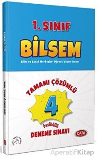 Data Yayınları 1 Sınıf Bilsem Tamamı Çözümlü Fasikül 4 Deneme Sınavı