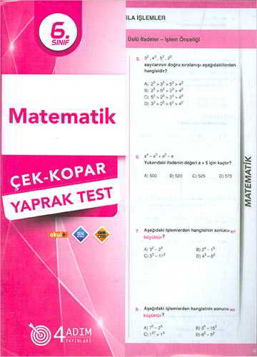 6 Sınıf Taktik ve Pratiklerle Matematik 25 İndirim