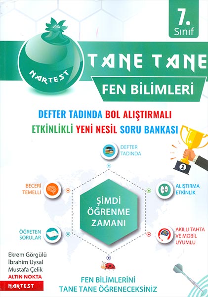Nartest Yayınevi 7 Sınıf Fen Bilimleri Yeşil Defter Tadında Tane Tane