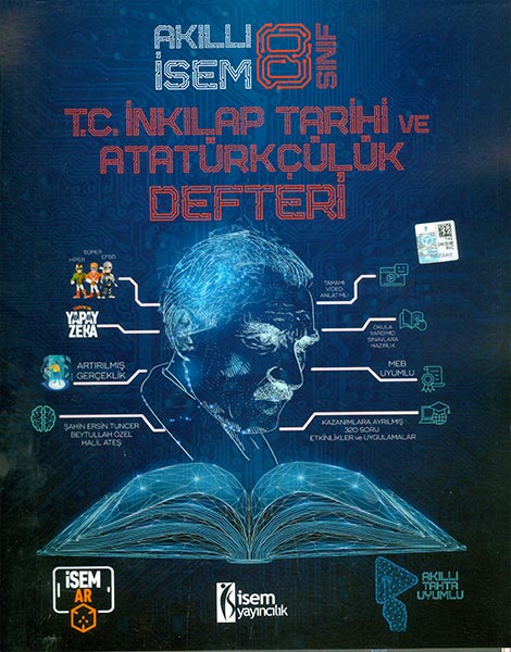 İsem 2021 8 Sınıf Akıllı İsem T C İnkılap Tarihi ve Atatürkçülük Defteri İsem Yayıncılık
