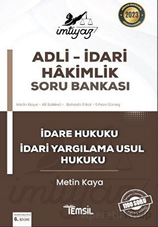 İmtiyaz Adli İdari Hakimlik Soru Bankası İdare Hukuku ve İdari Yargılama Usul Hukuku