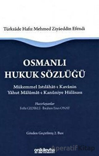 Osmanlı Hukuk Sözlüğü