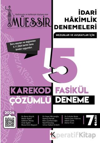 MÜESSİR İdari Hakimlik Fasikül 5 Deneme Karekod Çözümlü