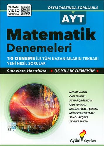 Aydın Yayınları AYT Matematik Denemeleri