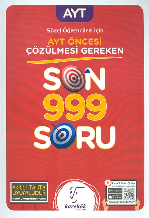 2021 Sözel Öğrencileri İçin AYT Öncesi Çözülmesi Gereken Son 999 Soru