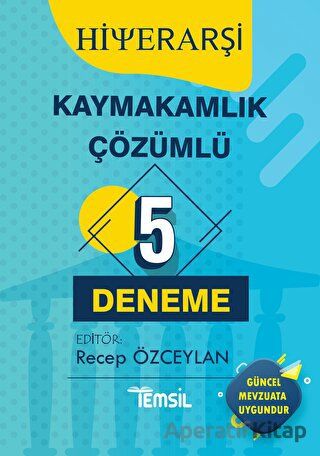 Kaymakamlık HİYERARŞİ 5 Deneme Çözümlü Temsil Yayınları