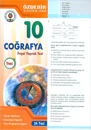 10 Sınıf Coğrafya Yaprak Test