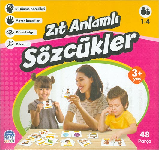 Zıt Anlamlı Sözcükler Eğitici Yapboz 3 Yaş