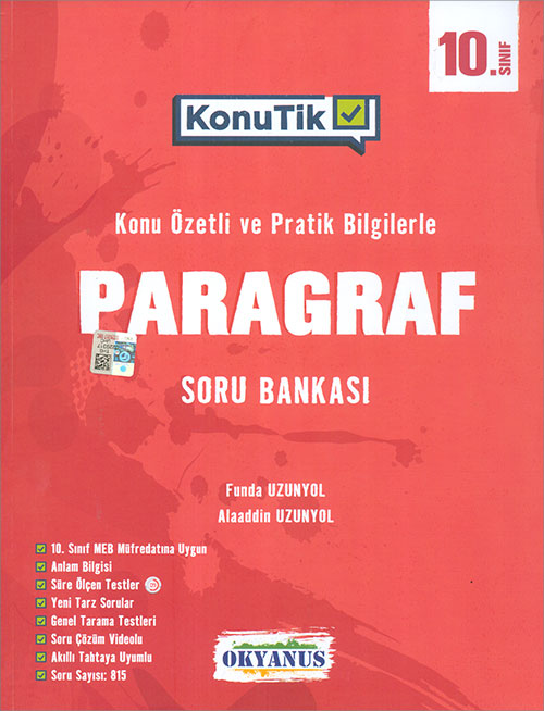 10 Sınıf KonuTik Paragraf Soru Bankası