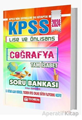 Teorem 2024 KPSS Lise Ön Lisans Tam İsabet Matematik Soru Bankası Komisyon 25 İndirim
