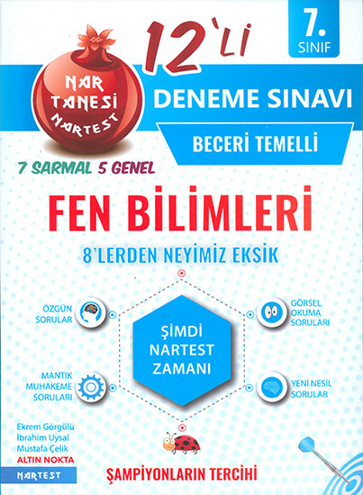 7 Sınıf Mavi Fen Bilimleri 12 Deneme Sınavı