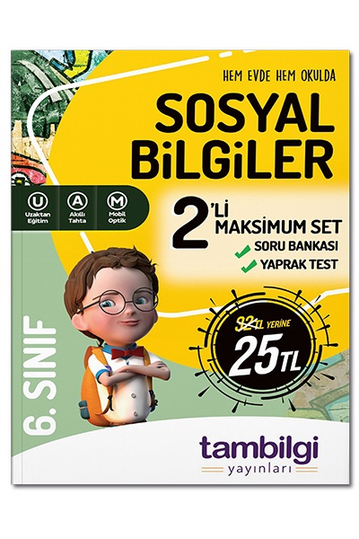 Tambilgi 6 Sınıf Sosyal Bilgiler 2 li Doping Set Komisyon