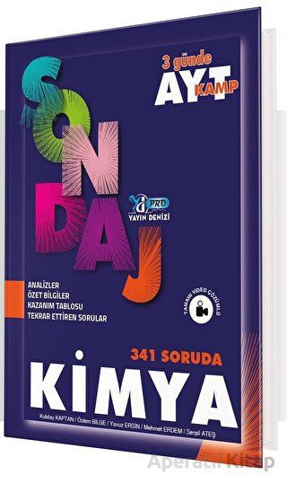 Yayın Denizi Yayınları AYT Kimya Pro 341 Soruda Sondaj Kamp