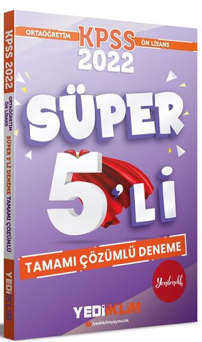 Yediiklim 2022 KPSS GY GK Konularına Göre Tamamı Çözümlü Çıkmış Sorular 2015 2021 Komisyon 25 İndirim