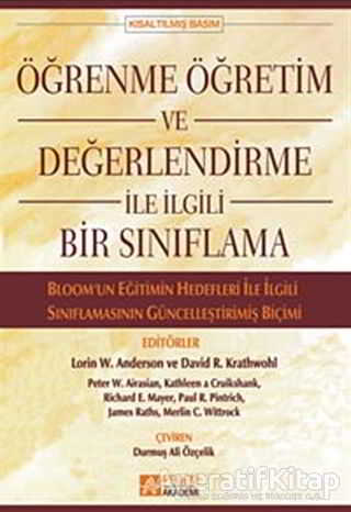 Öğrenme Öğretim ve Değerlendirme ile İlgili Bir Sınıflama