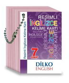 Dilko Yayıncılık 7 Sınıf Resimli İngilizce Kelime Kartı