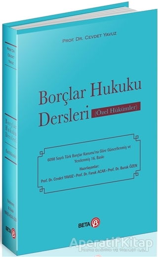 Borçlar Hukuku Dersleri Özel Hükümler
