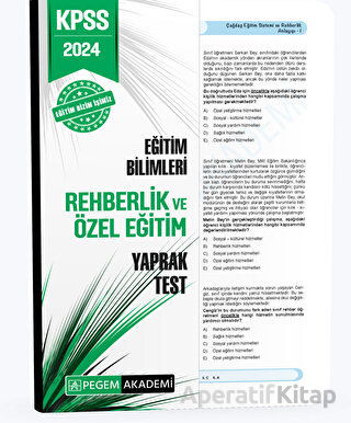 2024 KPSS Eğitim Bilimleri Rehberlik ve Özel Eğitim Yaprak Test