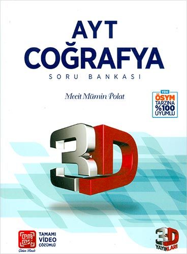 Çözüm 3D AYT Coğrafya Soru Bankası Kampanyalı Komisyon 71 İndirim