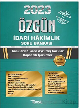 2023 Özgün İdari Hakimlik Soru Bankası