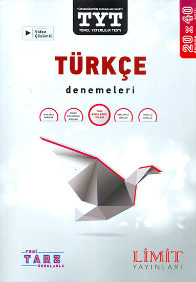 TYT Türkçe Denemeleri Limit Yayınları Komisyon 29 İndirim