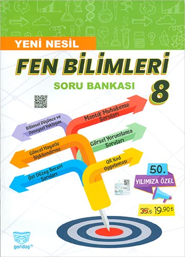 Gendaş 8 Sınıf Fen Bilimleri Yeni Nesil Soru Bankası Komisyon
