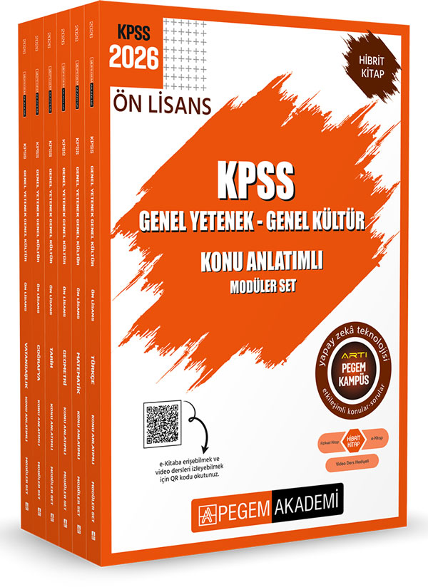 2026 KPSS Ön Lisans Konu Anlatımlı Modüler Set Genel Yetenek Genel Kültür 6 Kitap