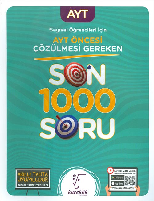 Sayısal Öğrencileri İçin AYT Öncesi Çözülmesi Gereken Son 1000 Soru