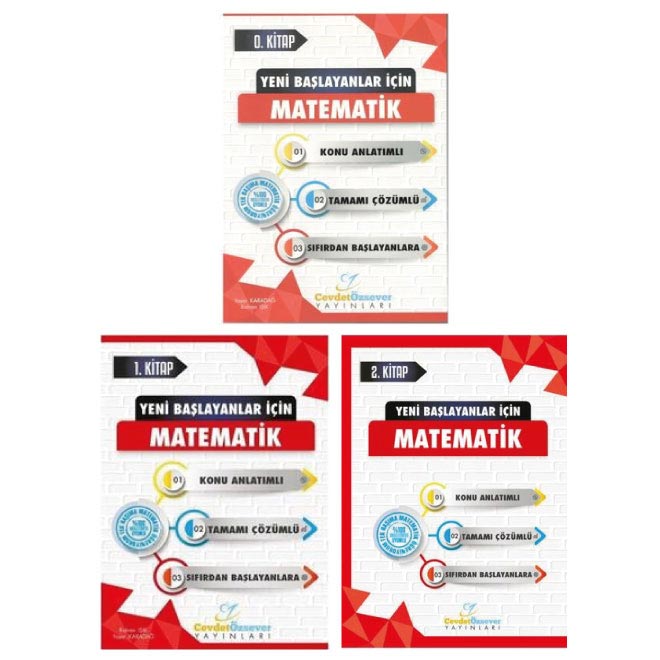 Yeni Başlayanlar için Matematik 0 1 2 Kitap 3lü Set Cevdet Özsever Komisyon 25 İndirim