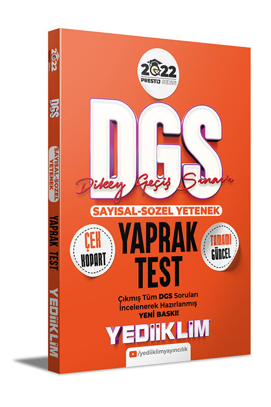 Yediiklim 2022 Prestij Serisi DGS Çek Kopart Yaprak Test Komisyon 32 İndirim