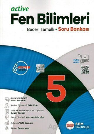 SBM 5 Sınıf Fen Bilimleri Active Soru Bankası Komisyon 52 İndirim