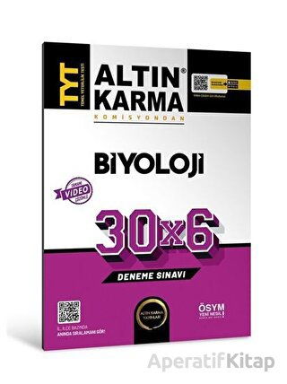 Altınkarma TYT Biyoloji 30x6 Deneme Sınavı 2023