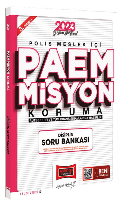 Yargı 2023 Yıldız Serisi PAEM Misyon Koruma Rütbe Terfi ve Tüm Branş Sınavlarına Hazırlık Soru Komisyon 25 İndirim