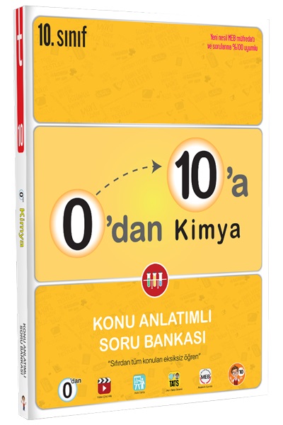 Tonguç Akademi 0 dan 10 a Kimya Konu Anlatımlı Soru Bankası Komisyon