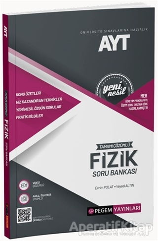 2022 Üniversite Sınavlarına Hazırlık AYT Tamamı Çözümlü Fizik Soru Bankası