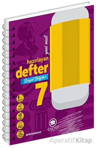 Çanta Yayınları 7 Sınıf Sosyal Bilgiler Hazırlayan Defter